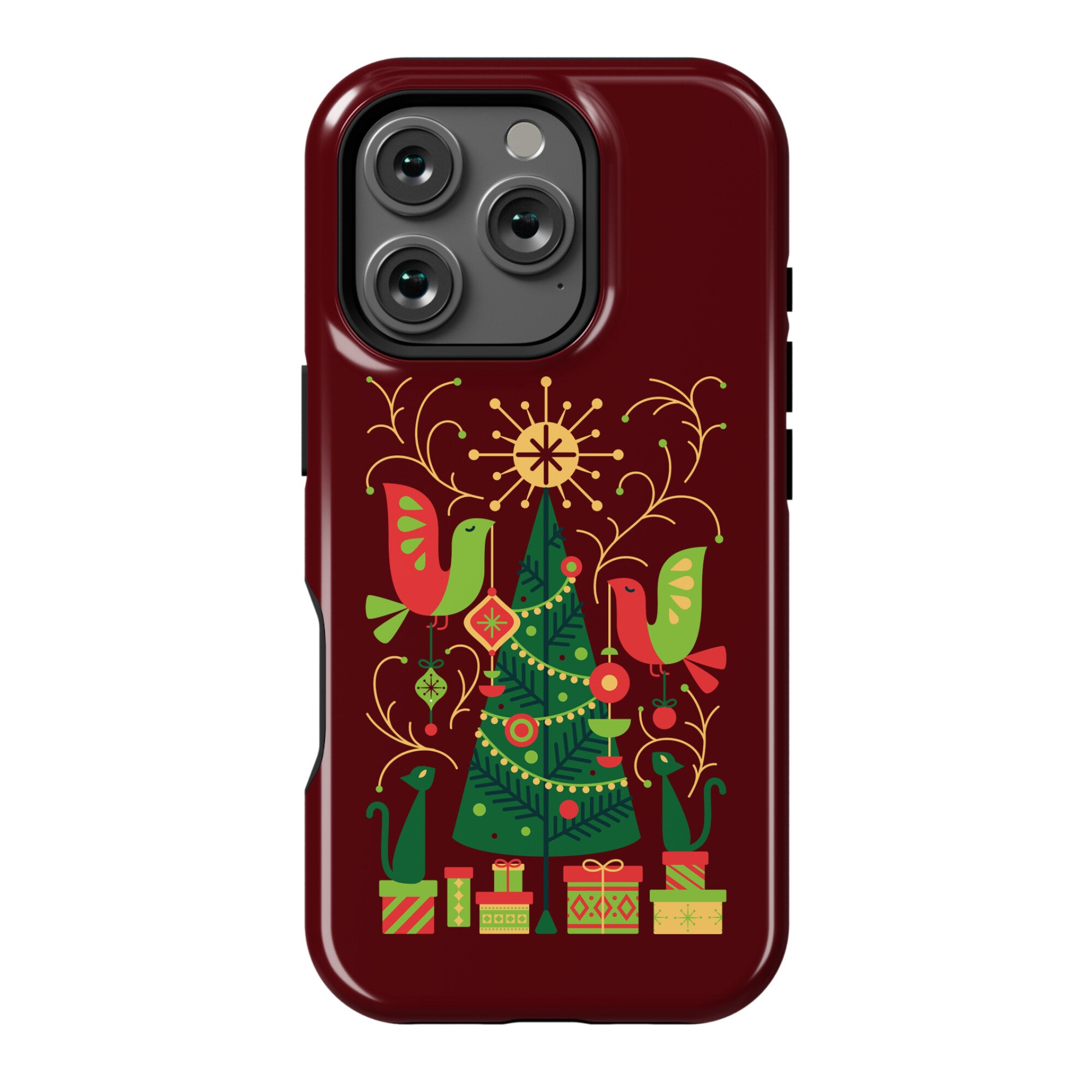 Vintage Christmas Tree Decorating Phone Case